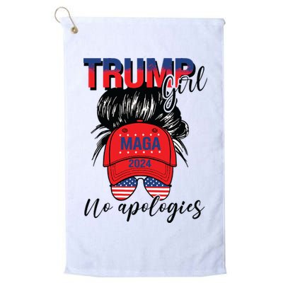 Trump Girl No Apologies Patriotic American Golf Towel