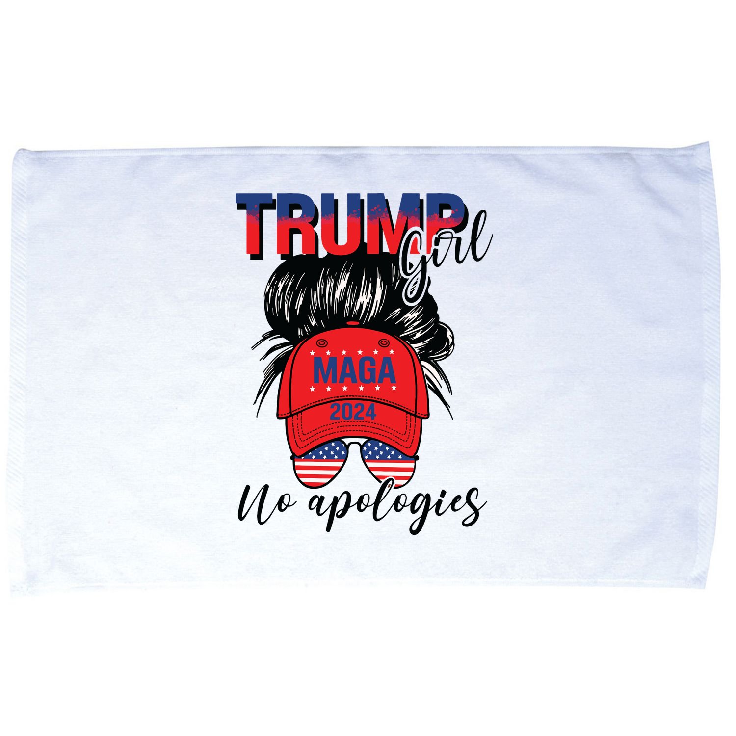 Trump Girl No Apologies Patriotic American Microfiber Hand Towel