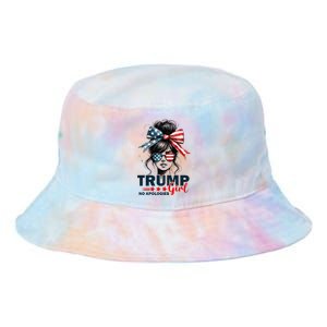 Trump Girl No Apologies Messy Bun Sunglasses Trump 2024 Tie Dye Newport Bucket Hat