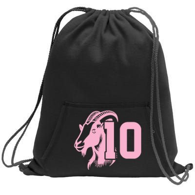 The Goat Number Ten Sweatshirt Cinch Pack Bag