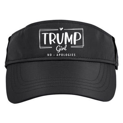Trump Girl No Apologies Election 2024 Adult Drive Performance Visor