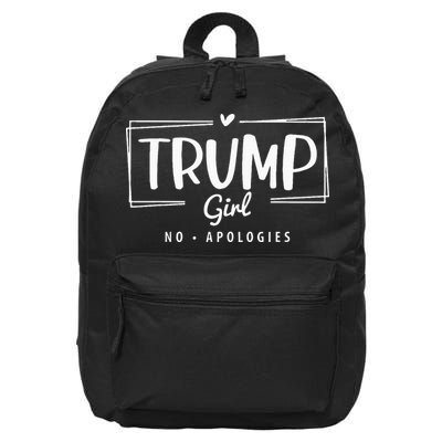 Trump Girl No Apologies Election 2024 16 in Basic Backpack