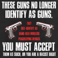 These Guns No Longer Identify As Guns Funny Gun Cool Comfort Performance Bucket Hat