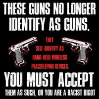 These Guns No Longer Identify As Guns Funny Gun T-Shirt