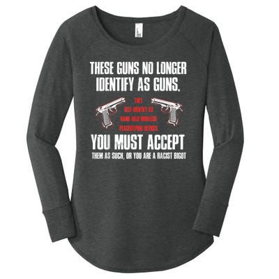 These Guns No Longer Identify As Guns Funny Gun Women's Perfect Tri Tunic Long Sleeve Shirt