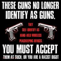 These Guns No Longer Identify As Guns Funny Gun Premium T-Shirt