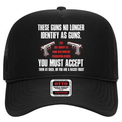 These Guns No Longer Identify As Guns Funny Gun Trucker Hat
