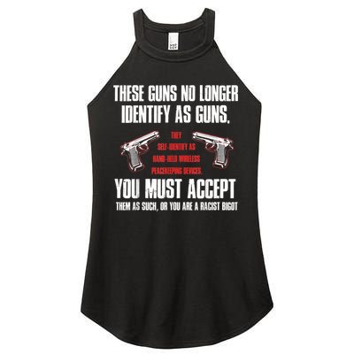These Guns No Longer Identify As Guns Funny Gun Women's Perfect Tri Rocker Tank