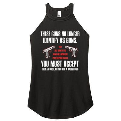 These Guns No Longer Identify As Guns Funny Gun Women's Perfect Tri Rocker Tank