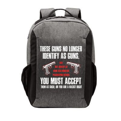These Guns No Longer Identify As Guns Funny Gun Vector Backpack