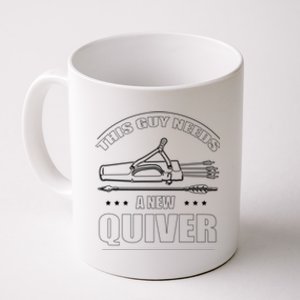 This Guy Needs A New Quiver Gift Bow Arrow Archery Meaningful Gift Coffee Mug