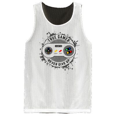 True Gamer Never Give Up Mesh Reversible Basketball Jersey Tank