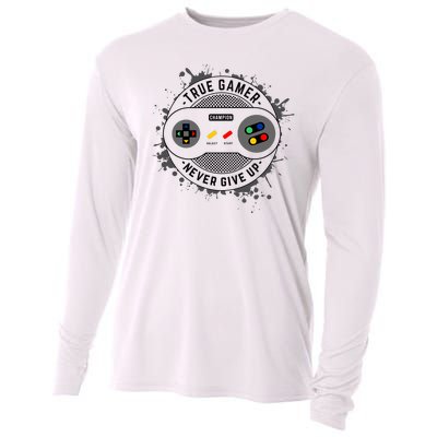 True Gamer Never Give Up Cooling Performance Long Sleeve Crew