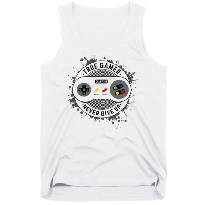 True Gamer Never Give Up Tank Top