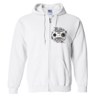 True Gamer Never Give Up Full Zip Hoodie