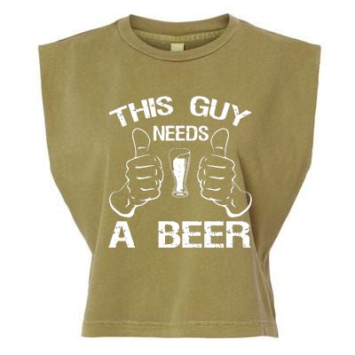 This Guy Needs A Beer Garment-Dyed Women's Muscle Tee