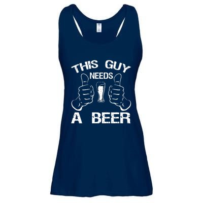 This Guy Needs A Beer Ladies Essential Flowy Tank