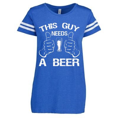 This Guy Needs A Beer Enza Ladies Jersey Football T-Shirt