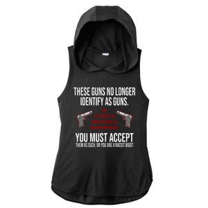 These Guns No Longer Identify As Guns Ladies PosiCharge Tri-Blend Wicking Draft Hoodie Tank