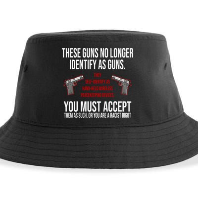 These Guns No Longer Identify As Guns Sustainable Bucket Hat