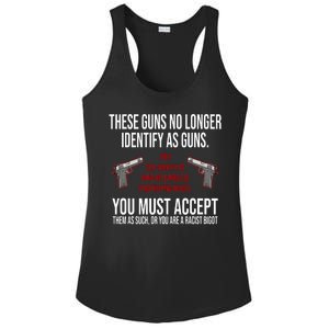 These Guns No Longer Identify As Guns Ladies PosiCharge Competitor Racerback Tank