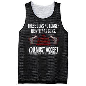 These Guns No Longer Identify As Guns Mesh Reversible Basketball Jersey Tank