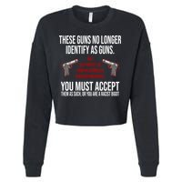 These Guns No Longer Identify As Guns Cropped Pullover Crew
