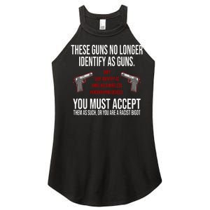 These Guns No Longer Identify As Guns Women's Perfect Tri Rocker Tank