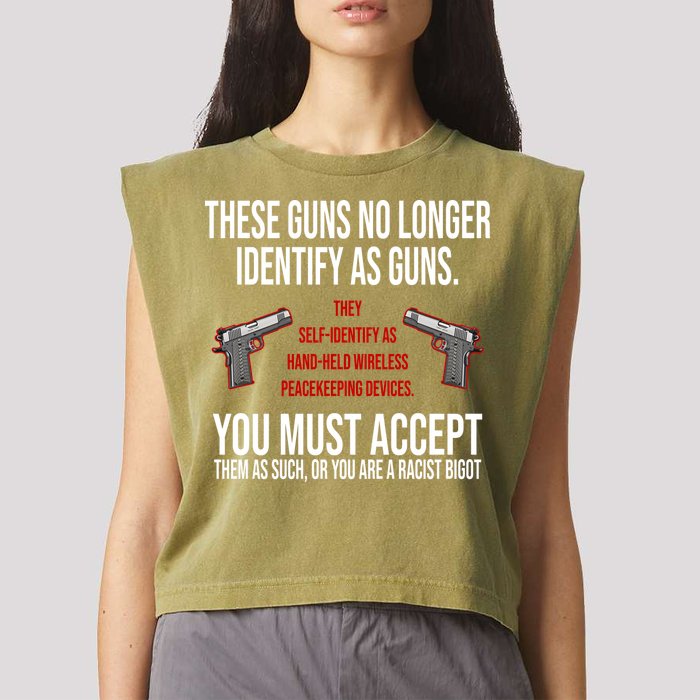 These Guns No Longer Identify As Guns Garment-Dyed Women's Muscle Tee