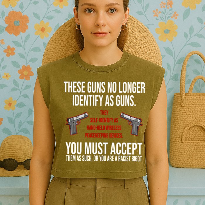 These Guns No Longer Identify As Guns Garment-Dyed Women's Muscle Tee