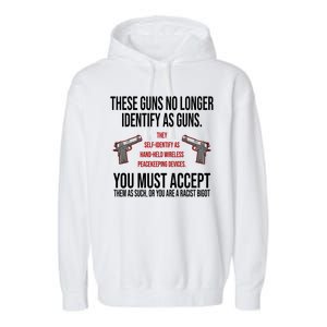 These Guns No Longer Identify As Guns Garment-Dyed Fleece Hoodie