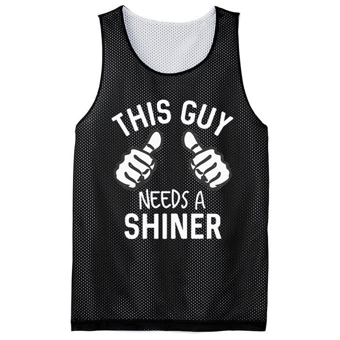 This Guy Needs A Shiner Funny Alcohol Bar Crawl Mesh Reversible Basketball Jersey Tank