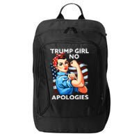 Trump Girl No Apologies Patriotic American City Backpack