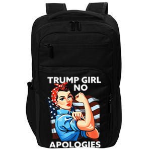 Trump Girl No Apologies Patriotic American Impact Tech Backpack