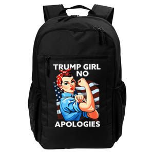 Trump Girl No Apologies Patriotic American Daily Commute Backpack