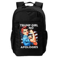 Trump Girl No Apologies Patriotic American Daily Commute Backpack