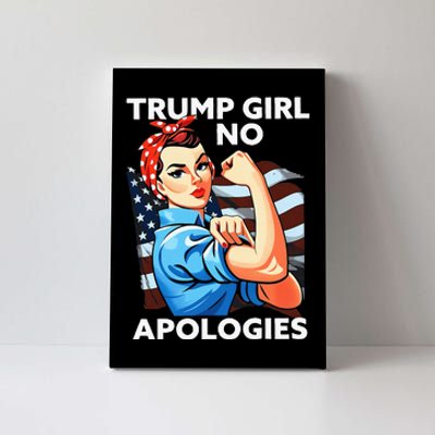 Trump Girl No Apologies Patriotic American Canvas