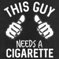 This Guy Needs A Cigarette Funny Smoking Cigarettes Cute Gift 7 Panel Mesh Trucker Snapback Hat