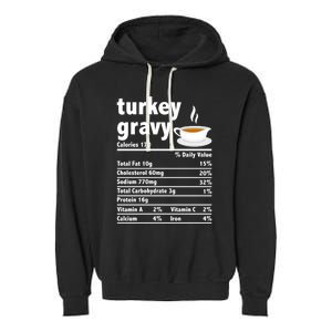 Turkey Gravy Nutrition Facts Thanksgiving Xmas Food Facts Great Gift Garment-Dyed Fleece Hoodie