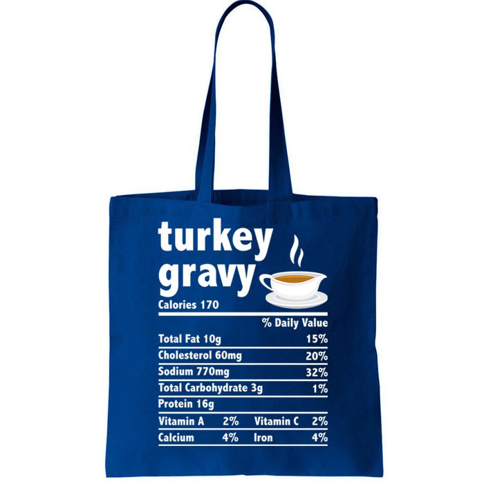 Turkey Gravy Nutrition Facts Thanksgiving Xmas Food Facts Great Gift Tote Bag