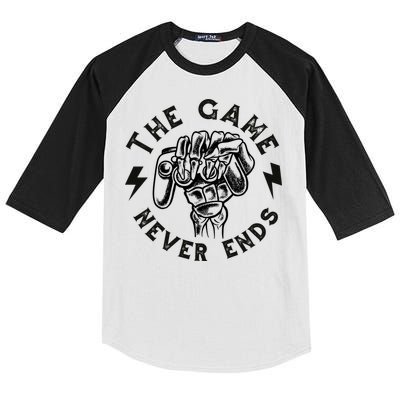 The Game Never Ends Gift Kids Colorblock Raglan Jersey