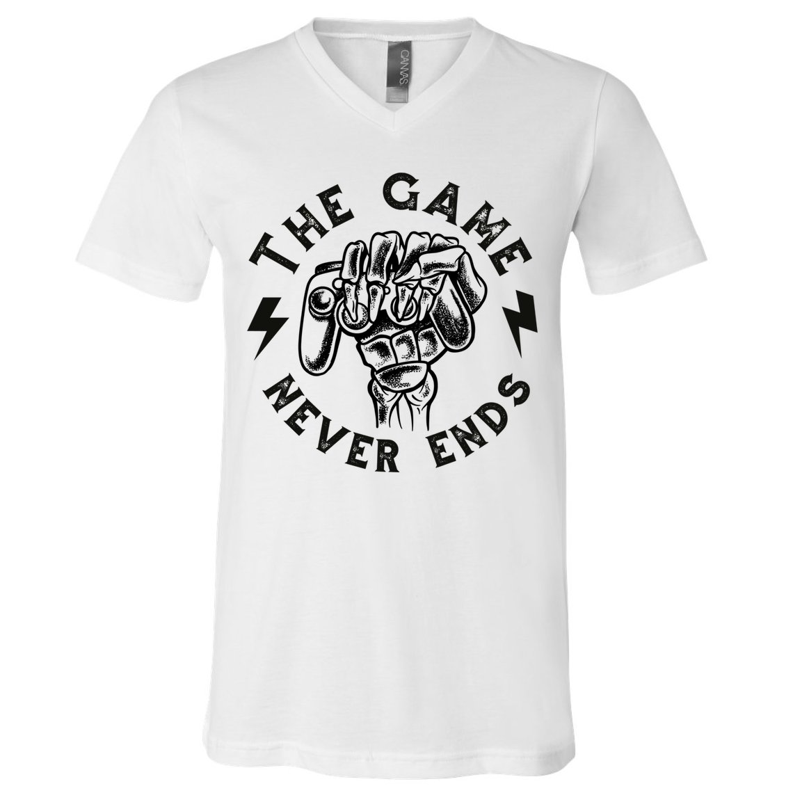 The Game Never Ends Gift V-Neck T-Shirt