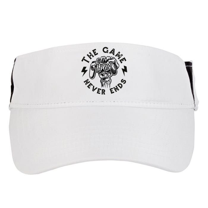 The Game Never Ends Gift Adult Drive Performance Visor