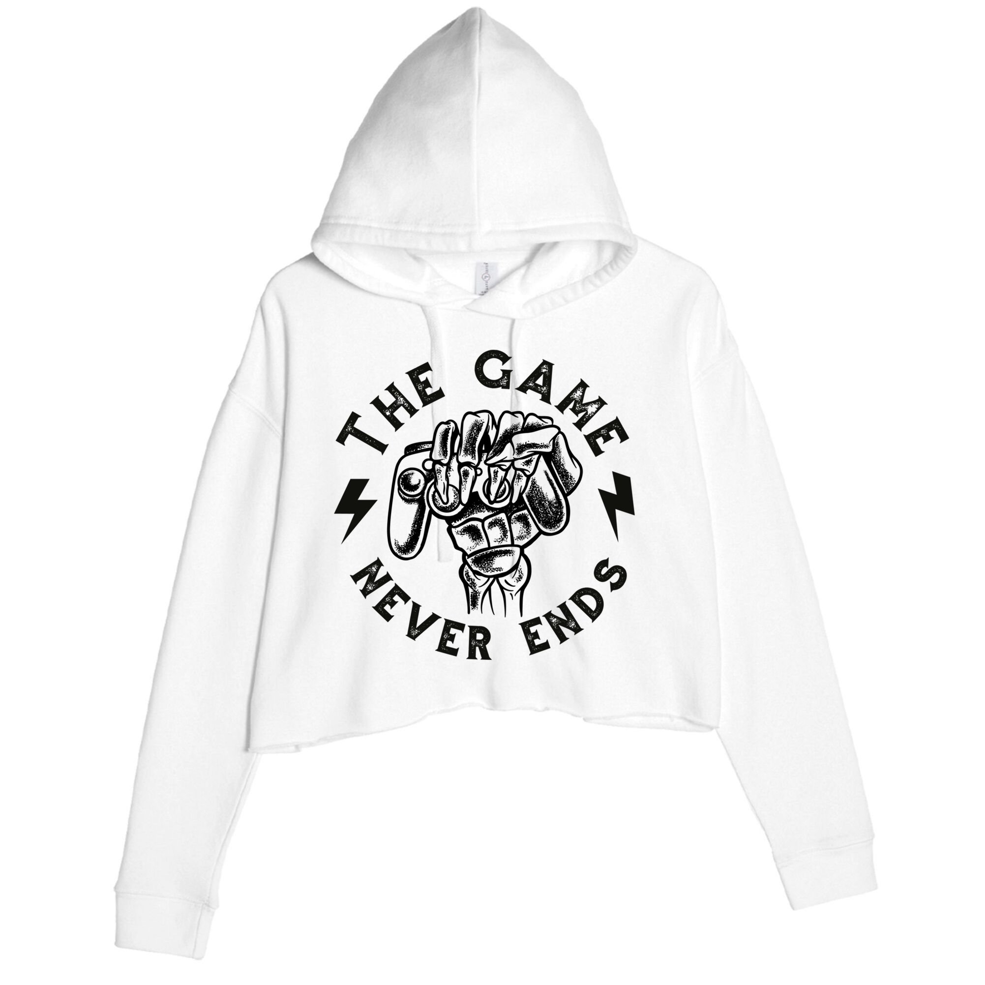 The Game Never Ends Gift Crop Fleece Hoodie