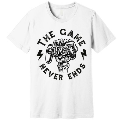 The Game Never Ends Gift Premium T-Shirt
