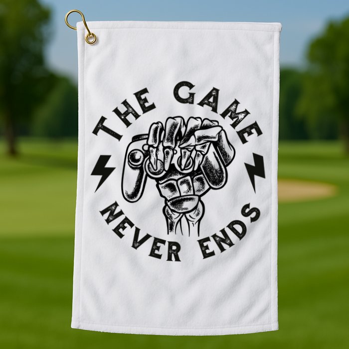 The Game Never Ends Gift Golf Towel
