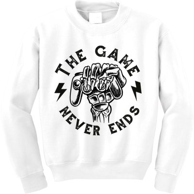 The Game Never Ends Gift Kids Sweatshirt