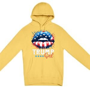 Trump Girl No Apologies Patriotic American Premium Pullover Hoodie