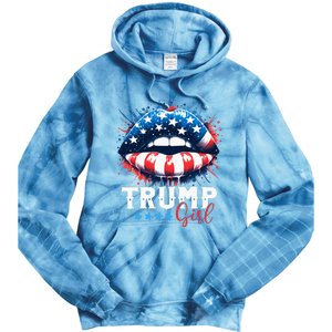 Trump Girl No Apologies Patriotic American Tie Dye Hoodie