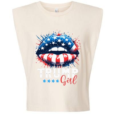 Trump Girl No Apologies Patriotic American Garment-Dyed Women's Muscle Tee